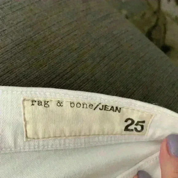 Rag & Bone Dash Slouchy Skinny White Distressed Jeans - Picture 10 of 10